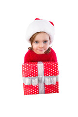 Little girl in Christmas box