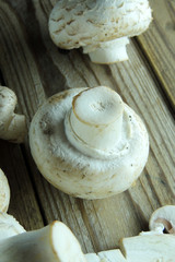 mushroom on wooden background
