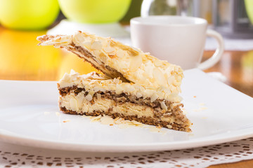 Slice of honey cake