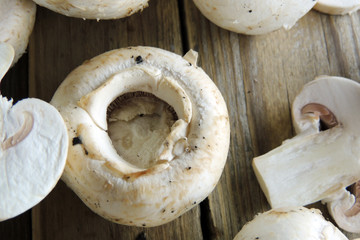 mushroom on wooden background