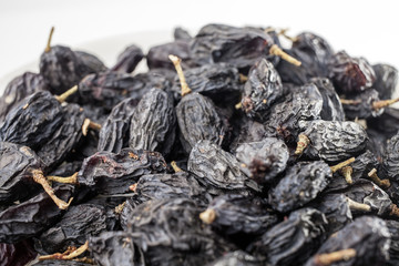 raisin on a white background