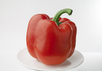 red bell pepper isolated on white background