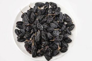 raisin on a white background