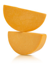 Two Half Wheels of Colby Cheese