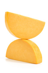Two Half Wheels of Colby Cheese