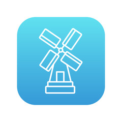 Windmill line icon.