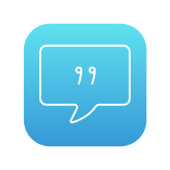 Naklejka premium Speech bubble line icon.