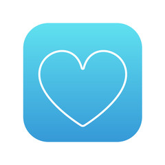 Heart sign line icon.