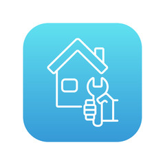 House repair line icon.