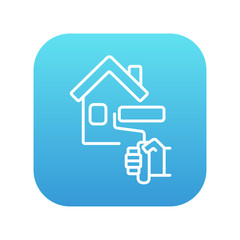 House painting line icon.