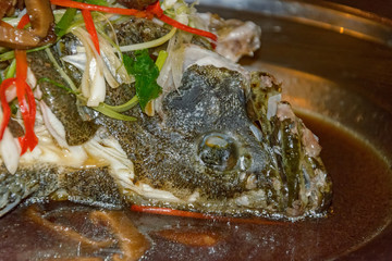 Prepared fish with vegetables