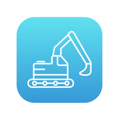 Excavator line icon.