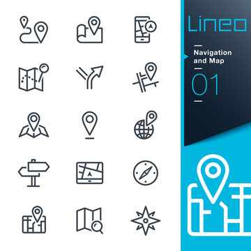 Lineo - Navigation and Map line icons
