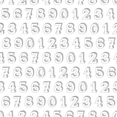 Numbers seamless pattern