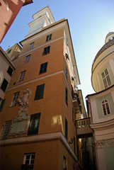 Italie, architecture baroque dans la vieille ville de Gênes