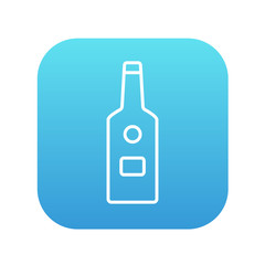 Glass bottle line icon.