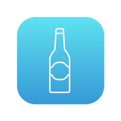 Glass bottle line icon.