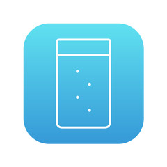 Glass of water line icon.