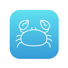 Crab line icon.