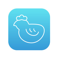 Chick line icon.