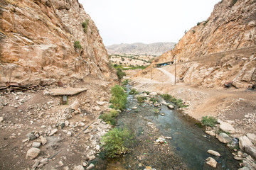 Mountain river in beautiful canyon, Middle East