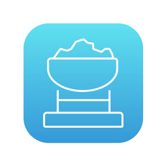 Mine trolley full of coal line icon.