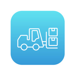 Forklift line icon.