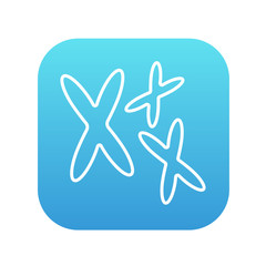 Chromosomes line icon.