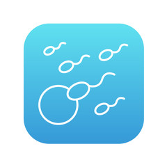 Fertilization line icon.