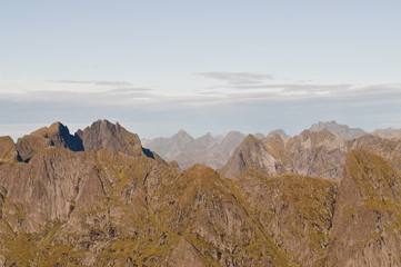 Fototapeta premium Lofoten islands, Norway / Lofoten is an archipelago and a traditional district in the county of Nordland, Norway.