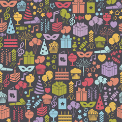 seamless pattern with party icons