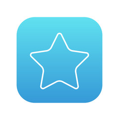 Rating star line icon.