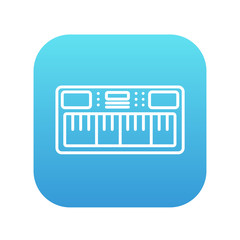 Synthesizer line icon.