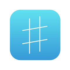 Fototapeta na wymiar Hashtag symbol line icon.