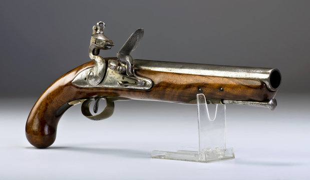Antique English Flintlock Pistol.