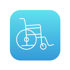 Wheelchair line icon.