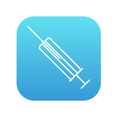 Syringe line icon.