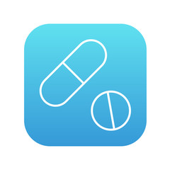 Pills line icon.