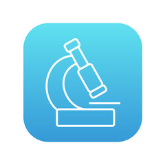 Microscope line icon.