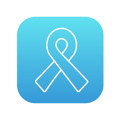 Ribbon line icon.