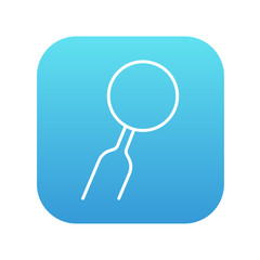Dental mirror line icon.