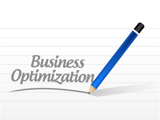 business optimization message sign concept