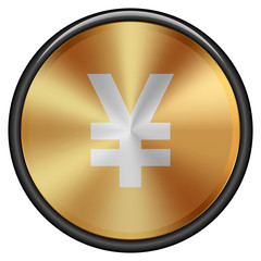 Japanese yen / Chinese yuan golden button