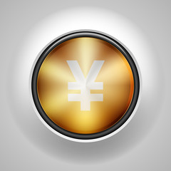 Japanese yen / Chinese yuan golden button