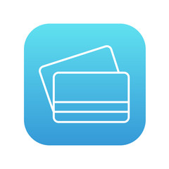 Credit cards line icon