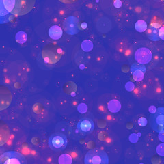 Abstract blurred celebration background with sparkle bubble lights.