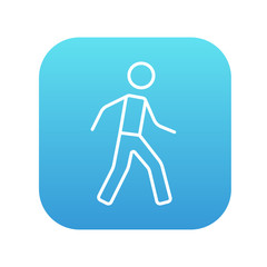 Pedestrianism line icon.