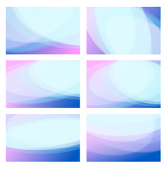 Set of abstract wavy background. Vector illustration