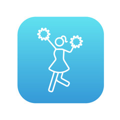 Cheerleader line icon.