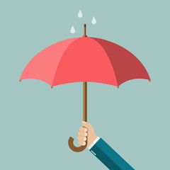 Hand of man holding an umbrella © hvostik16